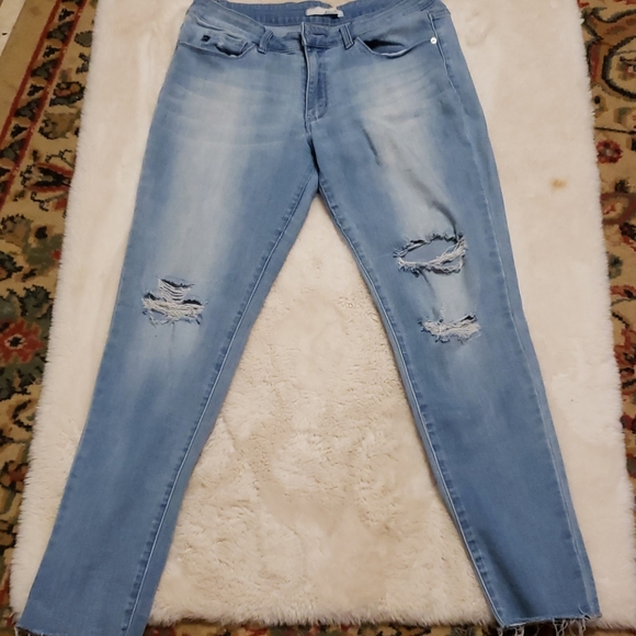 KanCan Distressed Skinny Light Wash Jeans sz 30 - Picture 6 of 8